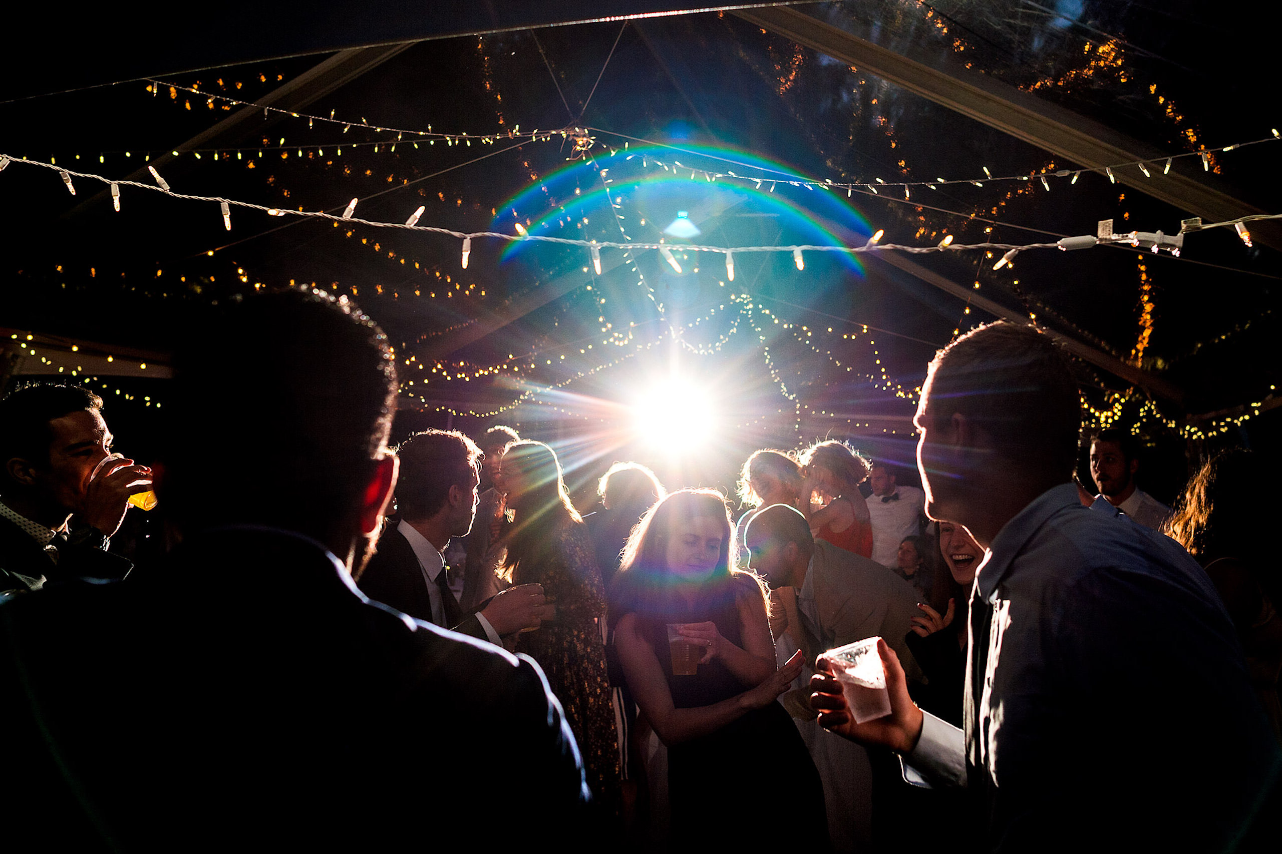 Guests dancing at a wedding - Qualicum Wedding Photographer