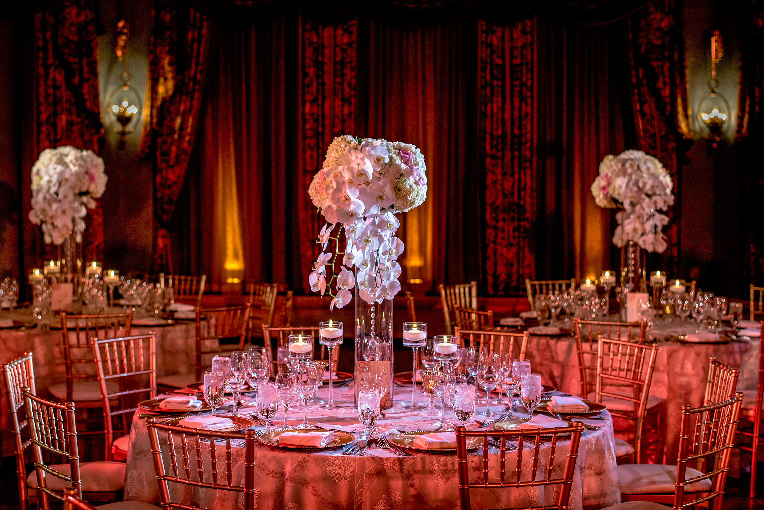 table details for cascade ballroom banff springs wedding by sean leblanc