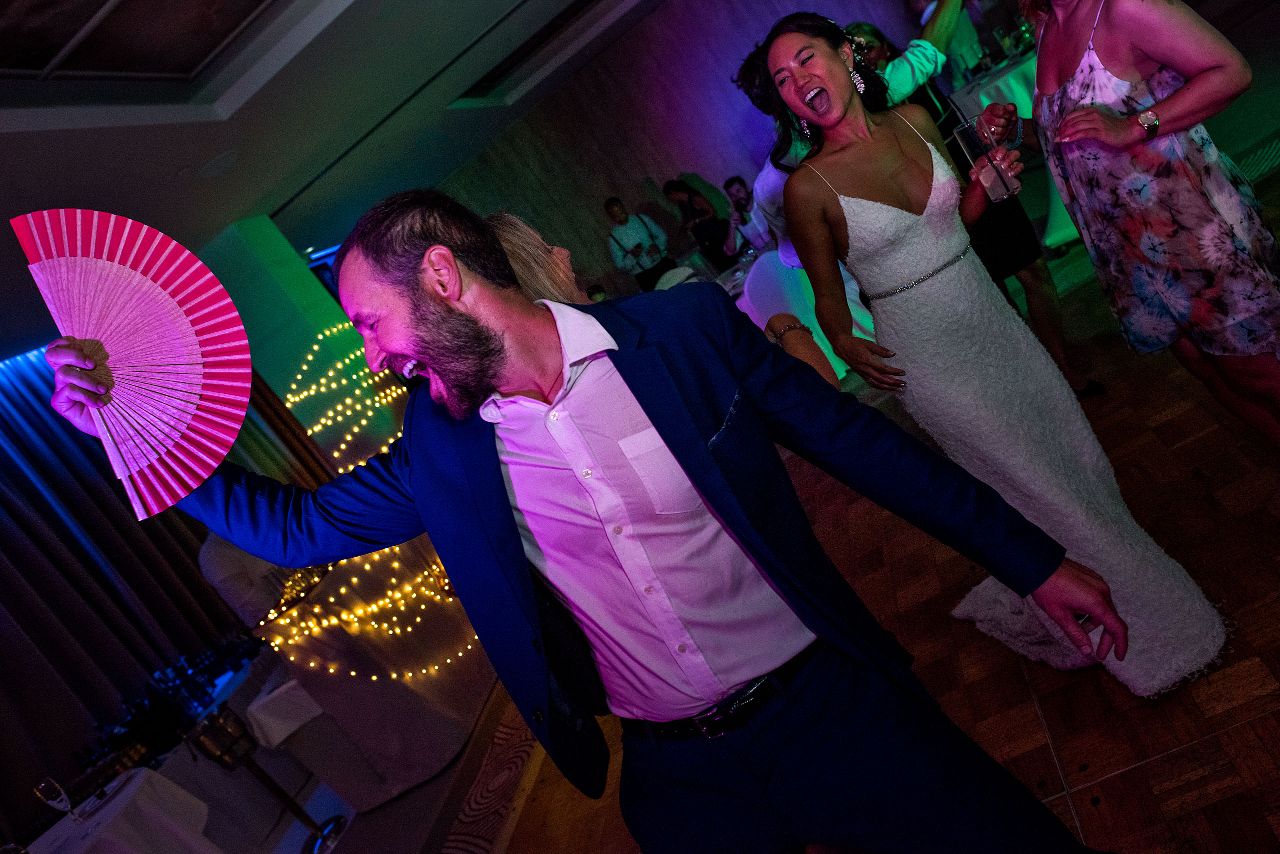 grooving on a dance floor at castillo hotel son vida destination wedding by sean leblanc