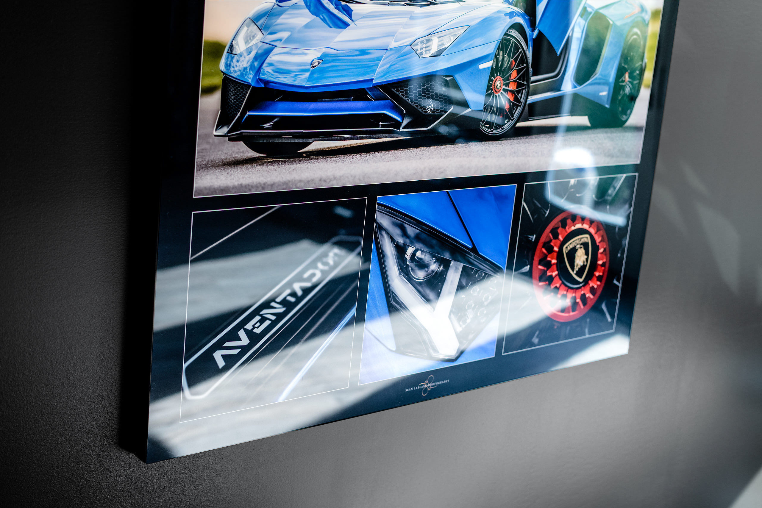 calgary Lamborghini photographer - metallic blue Lamborghini aventador artwork