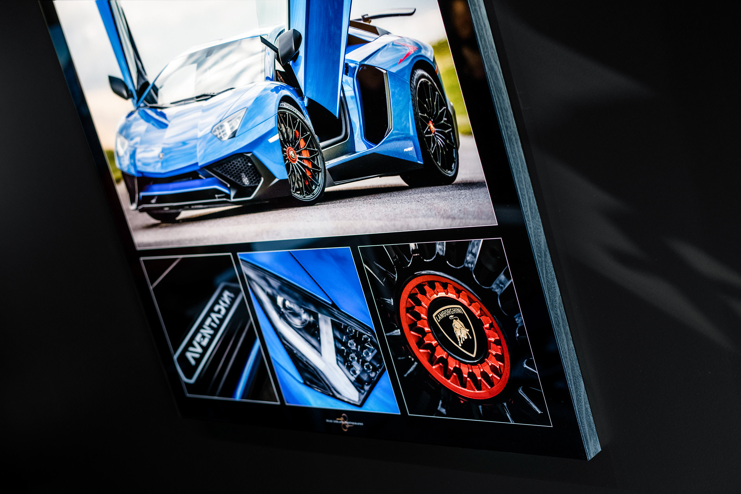 calgary Lamborghini photographer - metallic blue Lamborghini aventador artwork