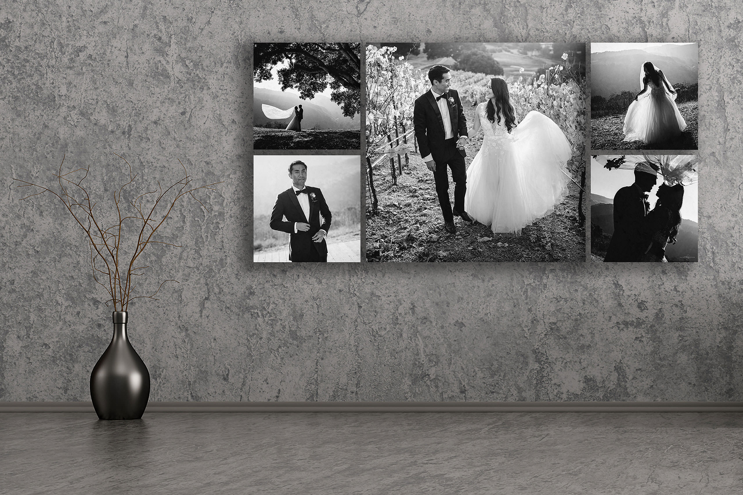 Wall art collection by Carmel Valley Ranch Wedding Photographer Sean LeBlanc